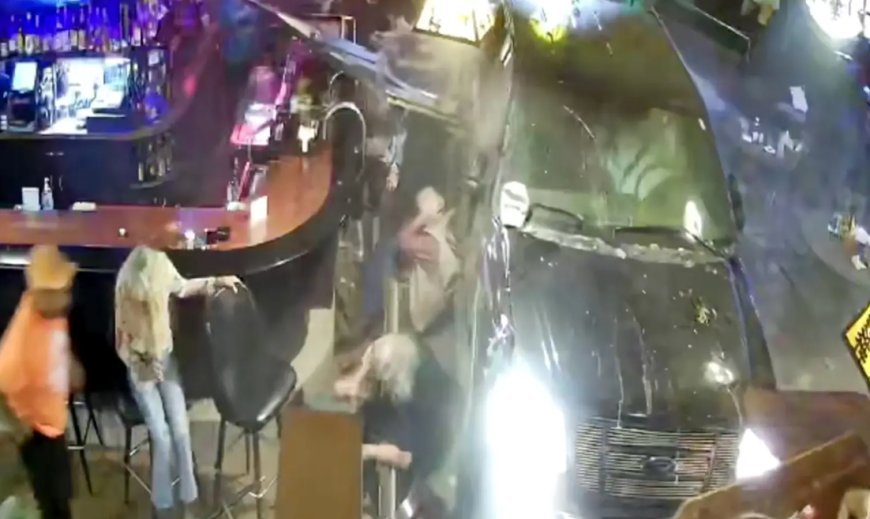 Video shows harrowing moment alleged drunk driver, 73, crashes into social club, injuring 25 patrons