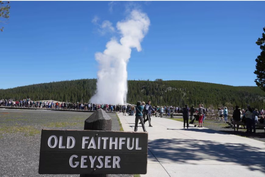 Woman suffers burns while walking off-trail in thermal area by Yellowstone's Old Faithful