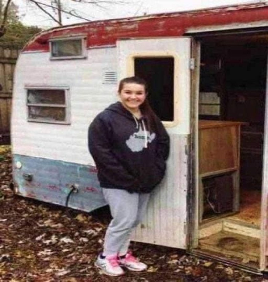 A teenage girl bought an old caravan for only $ 200. She raised money, invested twice as much, and now she’s moved into it! But wait till you see inside… I didn’t expect…